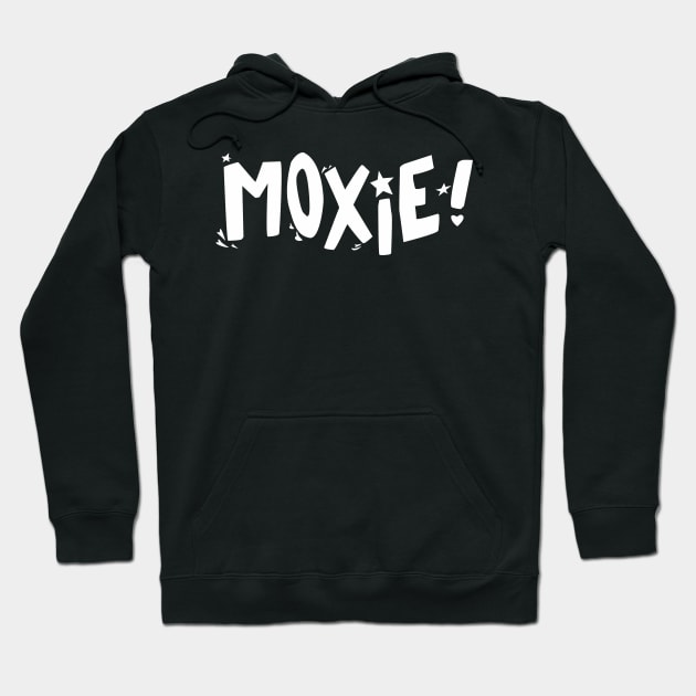 white moxxie Hoodie by creatororojackson